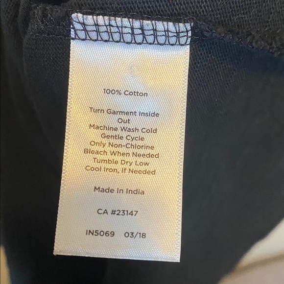 Talbots Midi Dress Women’s XL Black 100% Cotton Short Sleeve Button Detail - Picture 7 of 11